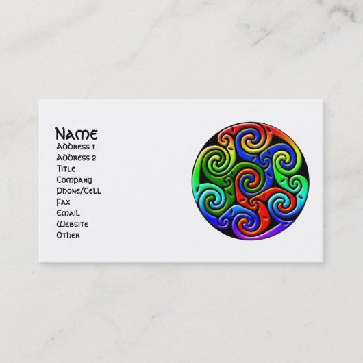  Keltische KunstVisitekaartjes Visitekaartje (Voorkant)