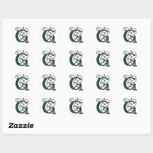 Keltische letter G stickers (Vel)