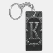 ⚫ Keltische Letter K Monogram Embleem Ontwerp ⚫ Sleutelhanger (Voorkant Links)