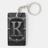 ⚫ Keltische Letter K Monogram Embleem Ontwerp ⚫ Sleutelhanger (achterkant)