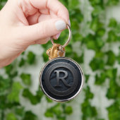 ⚫ Keltische Letter R Monogram Embleem Ontwerp ⚫ Sleutelhanger (Hand)