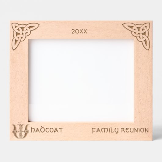 Keltische letter W Aangepaste naam Gegraveerde Lijstjes (Voorkant)