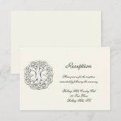 Keltische levensboom bruiloftsreceptie informatiekaartje (Voorkant / Achterkant)