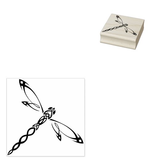 Keltische libel art stempel (Gestempeld)