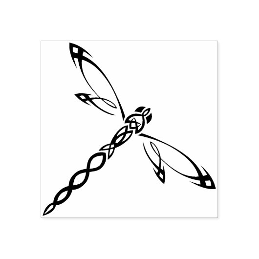 Keltische libel art stempel (Afrduk)