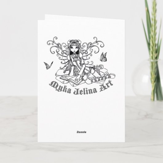 Keltische Lotus Meditatie Fairy Kaart (Achterkant)