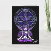 Keltische Lotus Meditatie Fairy Kaart (Voorkant)