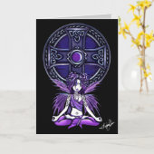 Keltische Lotus Meditatie Fairy Kaart (Gele Bloem)