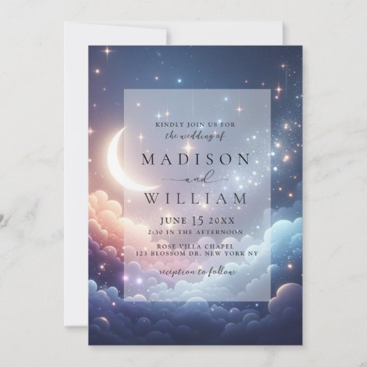 Keltische maan en Stars Wedding Kaart (Voorkant)