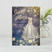 Keltische maan en sterren kalligrafie, zoete zesti kaart (Staand voorkant)