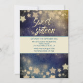 Keltische maan en sterren kalligrafie, zoete zesti kaart (Achterkant)