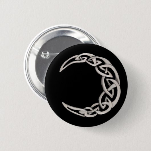 Keltische maan ronde button 5,7 cm (Voorkant /achterkant)