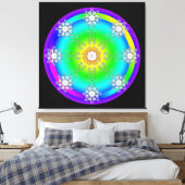 Keltische Mandala Canvasprint met spanrek Canvas Afdruk (Insitu (Slaapkamer))