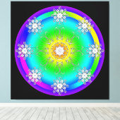 Keltische Mandala Canvasprint met spanrek Canvas Afdruk (Insitu (Houten vloer))