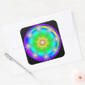 Keltische Mandala Vierkante Sticker (Envelop)