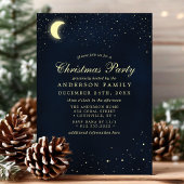 Keltische moonsterren Midnight Blue Kerstparty Kaart