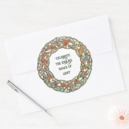 Keltische mythologie en zonnesymbolen Litha Ronde Sticker