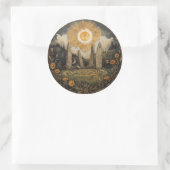 Keltische mythologie en zonnesymbolen Litha Ronde Sticker (Tas)
