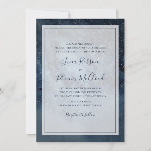 Keltische nachthemel met Lijst traditionele bruilo Kaart (Voorkant)