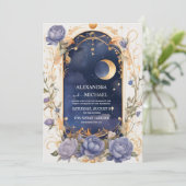 Keltische nachthemel met Lijst traditionele bruilo Kaart (Staand voorkant)