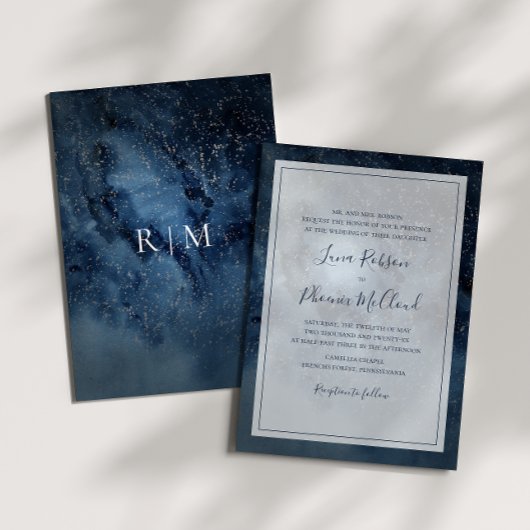 Keltische nachthemel met Lijst traditionele bruilo Kaart