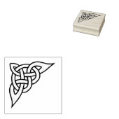 Keltische, Noordse gevlochten hoek/zijknoop Rubberstempel (Gestempeld)