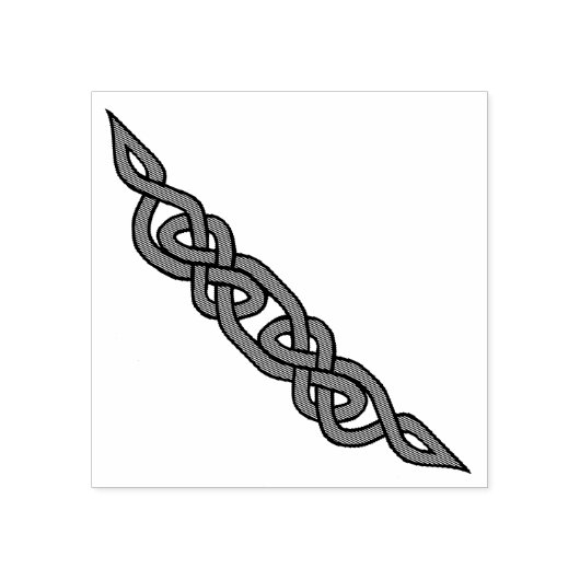 Keltische, Noordse gevlochten hoek/zijknoop Rubberstempel (Afrduk)