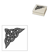Keltische, noordse gevlochten hoekknoop rubberstempel (Gestempeld)