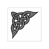 Keltische, noordse gevlochten hoekknoop rubberstempel (Afrduk)