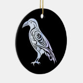 Keltische Noordse Winter Raven Crow Keramisch Ornament (Rechts)