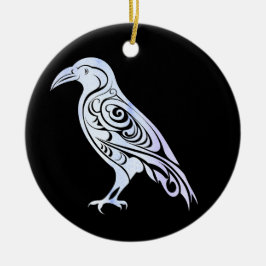 Keltische Noordse Winter Raven Crow Keramisch Ornament