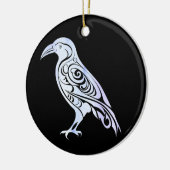 Keltische Noordse Winter Raven Crow Keramisch Ornament (Links)