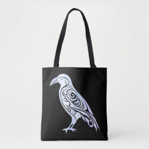 Keltische Noordse Winter Raven Crow Tote Bag
