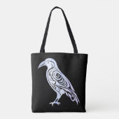 Keltische Noordse Winter Raven Crow Tote Bag (Achterkant)