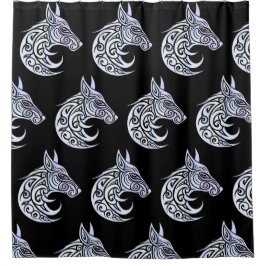 Keltische noordse wintervos douchegordijn