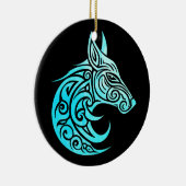 Keltische noordse wintervos keramisch ornament (Rechts)