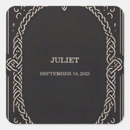Keltische Noorse Middeleeuwse Rol Huwelijksfeest B Vierkante Sticker