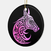 Keltische Nordic Fox Keramisch Ornament (Links)