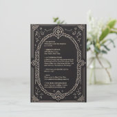 Keltische Nordic middeleeuwse Scroll Viking Bruilo Informatiekaartje (Staand voorkant)