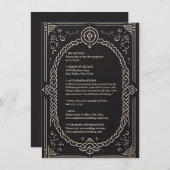 Keltische Nordic middeleeuwse Scroll Viking Bruilo Informatiekaartje (Voorkant / Achterkant)