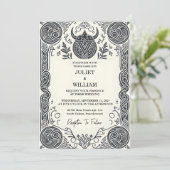 Keltische Nordic middeleeuwse Scroll Viking Bruilo Kaart (Staand voorkant)