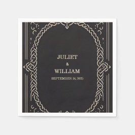 Keltische Nordic middeleeuwse Scroll Viking Bruilo Servet