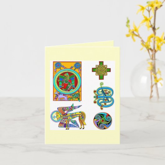 Keltische Nota's Kaart (Gele Bloem)