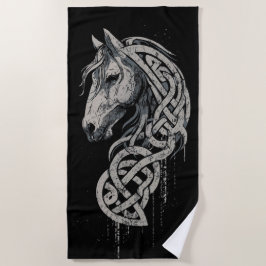 Keltische paard Viking knoop Strandlaken