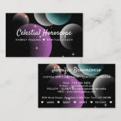 Keltische Paarse Galaxy Cluster Space Balloons Visitekaartje (Voorkant / Achterkant)