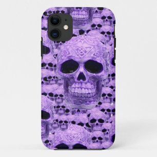 Keltische paarse schedelcollage Case-Mate iPhone case