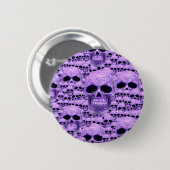 Keltische paarse schedelcollage ronde button 5,7 cm (Voorkant /achterkant)