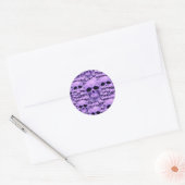 Keltische paarse schedelcollage ronde sticker (Envelop)