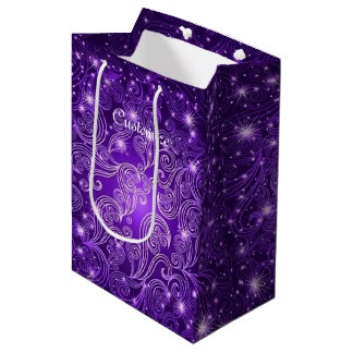Keltische Paarse zeemijlen en stars Gift Bag Medium Cadeauzakje