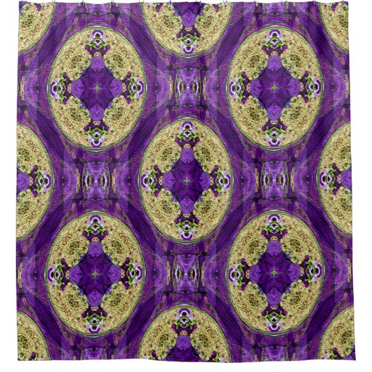 Keltische Pansies....... Douchegordijn (Voorkant)